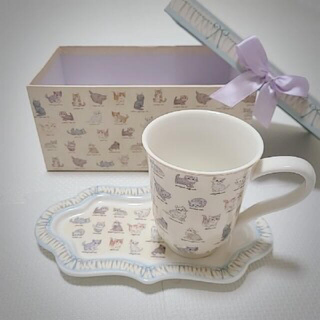franche lippee - 新品 フランシュリッペ ねこ図鑑 マグカップ&お皿 の