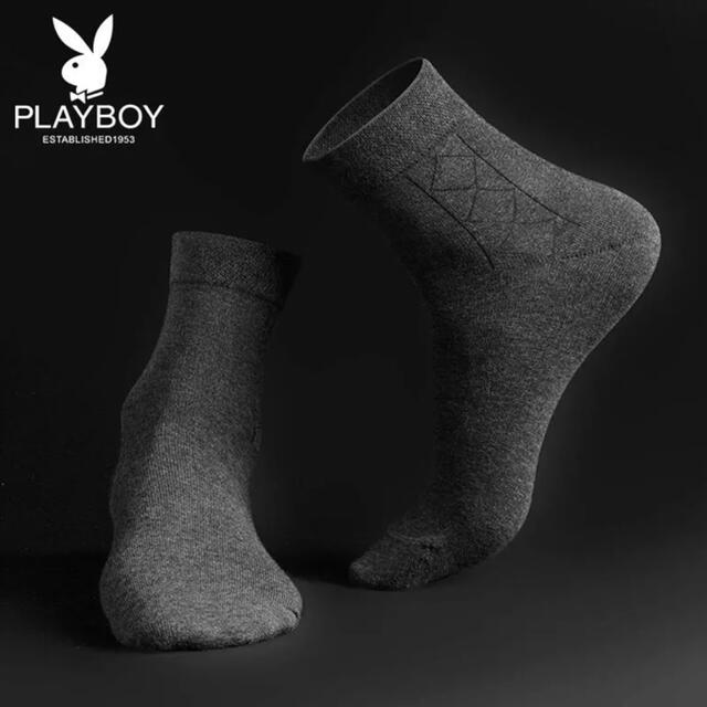 PLAYBOY(プレイボーイ)の【新品】playboyソックス　メンズ靴下　3足セット メンズのレッグウェア(ソックス)の商品写真