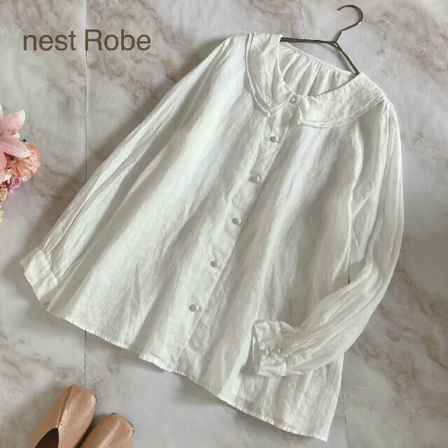 nest Robe - 美品 ネストローブ nest Robe リネンブラウス ダブル ...