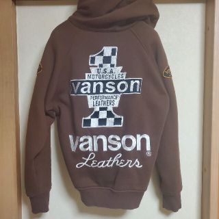 バンソン(VANSON)のバンソン　パーカー　XL　茶色　ブラウン　Vanson(ライダースジャケット)