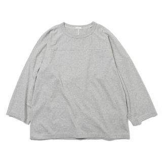 コモリ(COMOLI)の【21ss/新品】comoli フットボールT シャツ サイズ 2 グレー(Tシャツ/カットソー(七分/長袖))