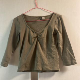 エイチアンドエム(H&M)のトップス Tシャツ カーキ(Tシャツ(長袖/七分))