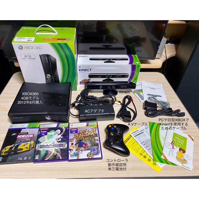 Microsoft Xbox360 S 4GB Kinect ソフト付