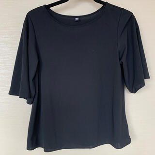 ユニクロ(UNIQLO)のすー様専用　ユニクロ　クレープジャージーtシャツ 5分袖(シャツ/ブラウス(半袖/袖なし))