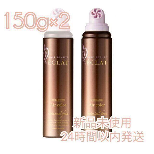 #1037 エクラ ボタニカルエアカラーフォーム ダークブラウン150g x2本 コスメ/美容のヘアケア/スタイリング(白髪染め)の商品写真