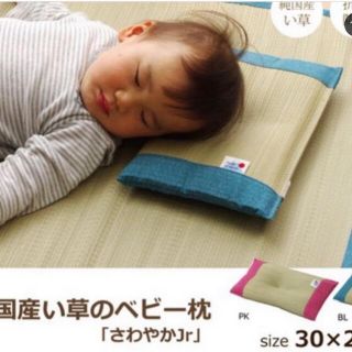 ベビー、キッズサイズのいぐさ枕 マクラ❁ブルー(枕)