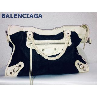 バレンシアガ(Balenciaga)のさくらこ様専用♡ BALENCIAGA #ショルダー#ネイビー#ホワイト#美品(トートバッグ)