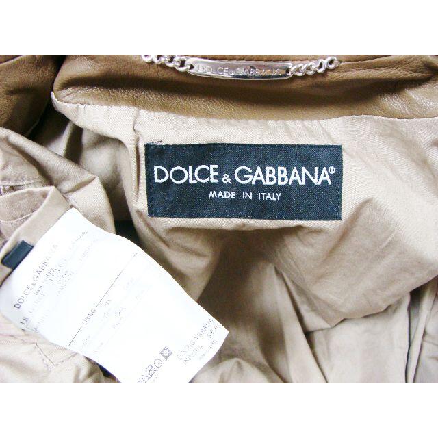 DOLCE&GABBANA(ドルチェアンドガッバーナ)のD&Gドルチェアンドガッバーナシープラムスキン羊皮革ストライプステッチライダース メンズのジャケット/アウター(レザージャケット)の商品写真