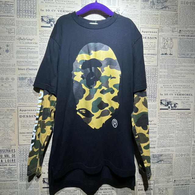 A BATHING APE(アベイシングエイプ)のA BATHING APE BAPE KIDS 長袖Tシャツ 迷彩 150 キッズ/ベビー/マタニティのキッズ服男の子用(90cm~)(Tシャツ/カットソー)の商品写真