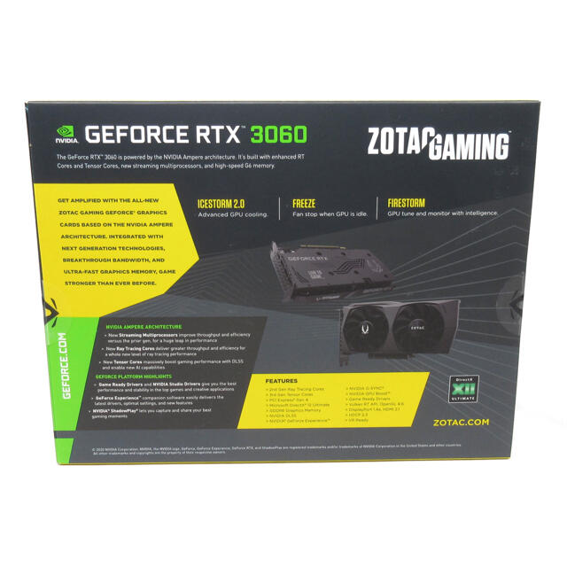 ZOTAC GAMING GeForce RTX3060 12GB価格86800 スマホ/家電/カメラのPC/タブレット(PCパーツ)の商品写真