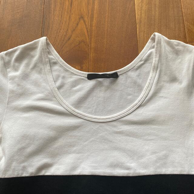 moussy(マウジー)の【再値下げ】moussy    Ｔシャツ　白黒 レディースのトップス(Tシャツ(半袖/袖なし))の商品写真