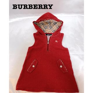 バーバリー(BURBERRY)のバーバリー フードワンピース  チェック柄(ワンピース)