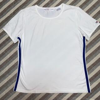 トミーヒルフィガー(TOMMY HILFIGER)のトミーヒルフィガー Tシャツ　白　XL サイドライン　ワンポイント(Tシャツ(半袖/袖なし))