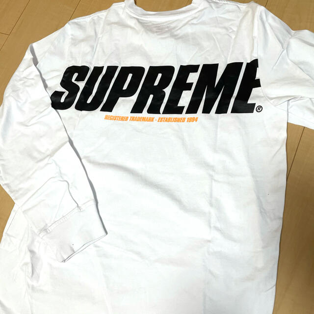 supreme バックロゴ ロンT Sサイズ