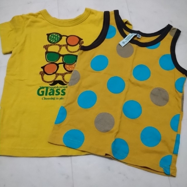 MARKEY'S(マーキーズ)のDILASH　MARKEY'S　半袖　Tシャツ　100cm　メガネ柄　ドット柄 キッズ/ベビー/マタニティのキッズ服男の子用(90cm~)(Tシャツ/カットソー)の商品写真