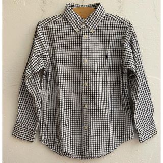 ラルフローレン(Ralph Lauren)のRALPH LAUREN ラルフローレン 長袖シャツ チェック柄 白黒 サイズ6(ブラウス)