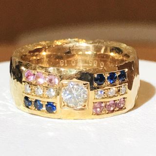 ☆K18 サファイア0.18ct&ダイヤリング☆(リング(指輪))