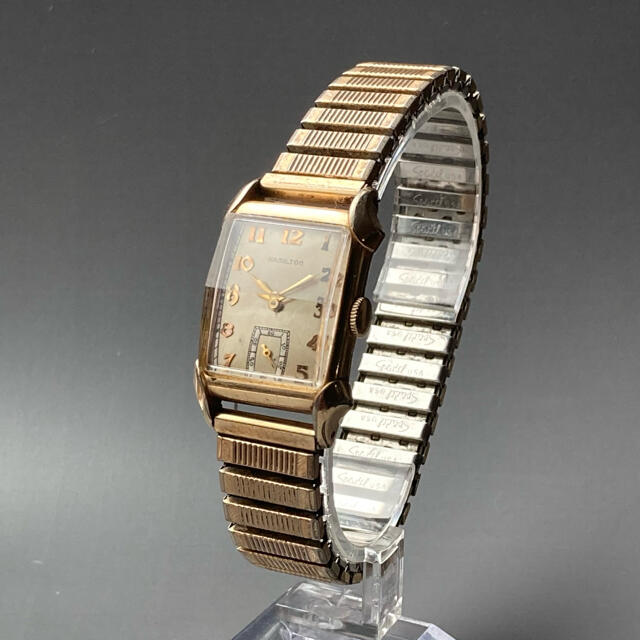 Hamilton(ハミルトン)の動作良好★ハミルトン アンティーク 腕時計 1940年代 メンズ 手巻き 長方形 メンズの時計(腕時計(アナログ))の商品写真