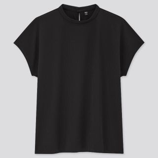 ユニクロ(UNIQLO)の新品 2020【UNIQLO 】クレープジャージースタンドカラーT（半袖）(Tシャツ(半袖/袖なし))