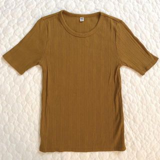 ユニクロ(UNIQLO)のランダムリブクルーネックT（半袖）(Tシャツ(半袖/袖なし))