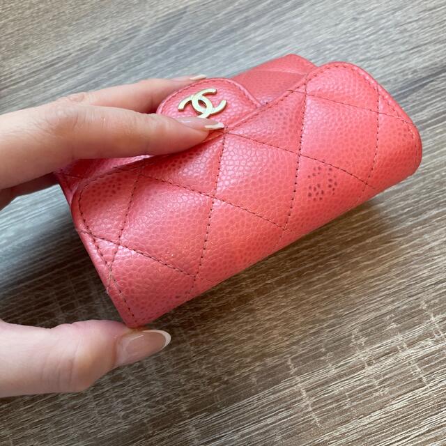 CHANEL(シャネル)のシャネル ❁ マトラッセキャビアスキン ピンク 名刺入れ・カードケース❁ レディースのファッション小物(名刺入れ/定期入れ)の商品写真