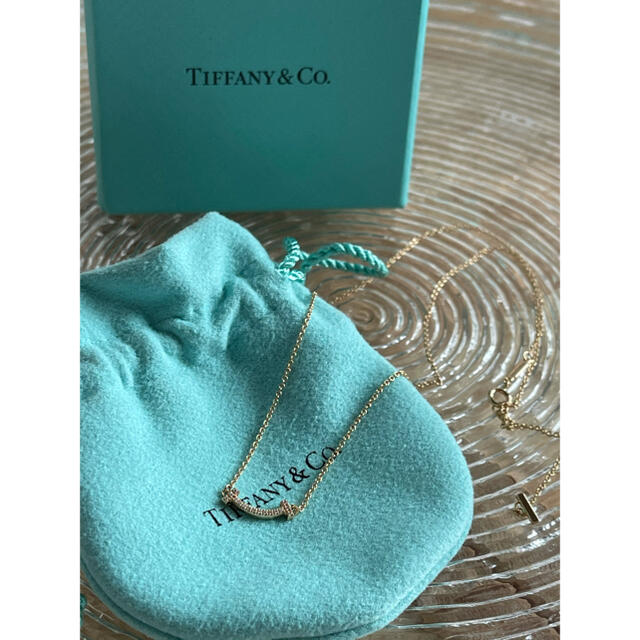 専用Tiffany Tスマイル ダイヤ ネックレス ローズゴールド ティファニーアクセサリー