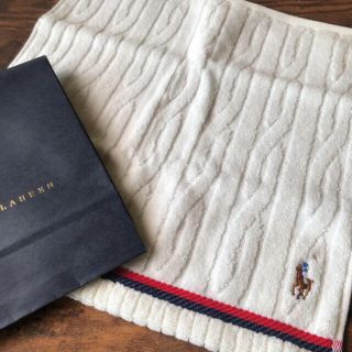 ラルフローレン(Ralph Lauren)の新品　ラルフローレン　ケーブルニット柄　ハンドタオル(ハンカチ)