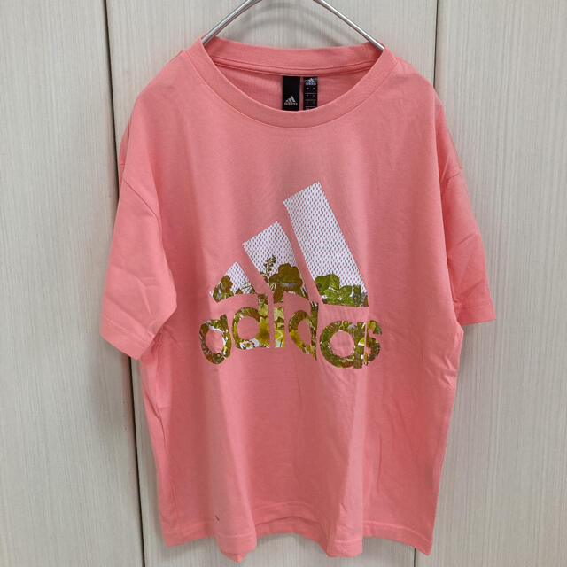 adidas(アディダス)の12.新品アディダス adidas レディース ピンクTシャツ 花柄 Mサイズ レディースのトップス(Tシャツ(半袖/袖なし))の商品写真