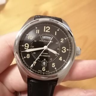 ハミルトン(Hamilton)のハミルトン  自動巻き　H705050　ブラック　ベルト新品　hamilton(腕時計(アナログ))