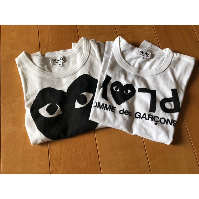 COMME des GARCONS(コムデギャルソン)のお値下げ コムデギャルソン キッズ 2枚セット 110 120 Tシャツ キッズ/ベビー/マタニティのキッズ服男の子用(90cm~)(Tシャツ/カットソー)の商品写真