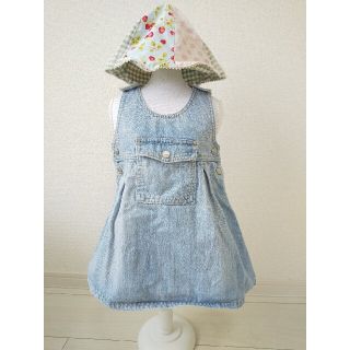 プチバトー(PETIT BATEAU)の【おまけ付き】プチバトー 74センチ ジャンパースカート ワンピース(ワンピース)