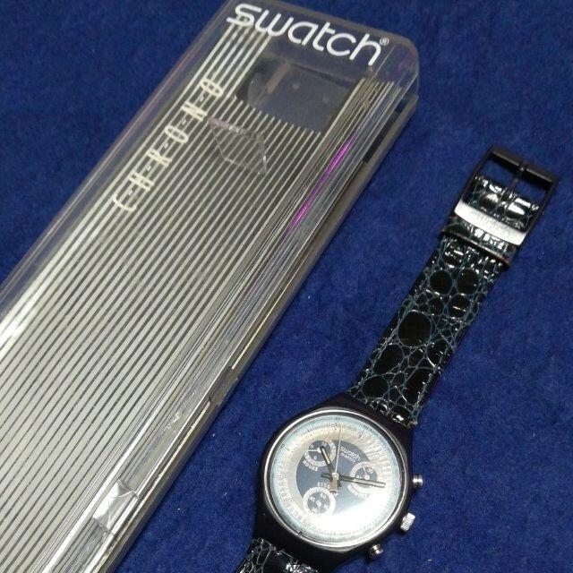 swatch(スウォッチ)の最終処分！スウォッチswatch クロノグラフ　ケース付き メンズの時計(腕時計(アナログ))の商品写真