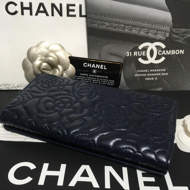 CHANEL(シャネル)のthimi様専用♡超美品♡レア★シャネル カメリア 26番台 5ステッチ長財布 レディースのファッション小物(財布)の商品写真