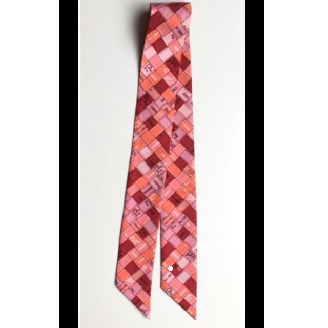 Hermes(エルメス)の新品未使用  ツイリー ピンク 赤 ボルデュック チェック レディースのファッション小物(バンダナ/スカーフ)の商品写真