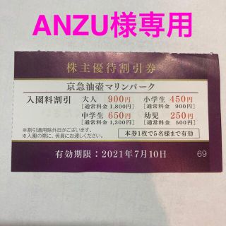 京急油壺マリンパーク　株主優待割引券(その他)