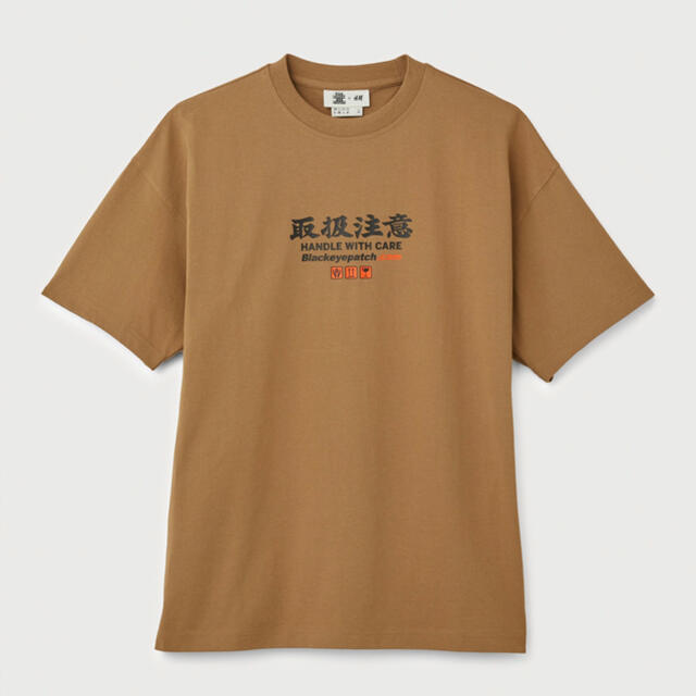 H&H(エイチアンドエイチ)のBlack eye patch H&M コラボTee sizeXL メンズのトップス(Tシャツ/カットソー(半袖/袖なし))の商品写真