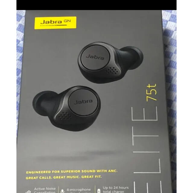 Jabra Elite 75t Titanium Black 開封品 スマホ/家電/カメラのオーディオ機器(ヘッドフォン/イヤフォン)の商品写真