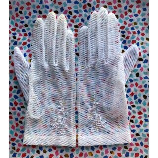 レトロ! 30年前のデザイン 和装小物 レース手袋 未使用品（訳あり）(手袋)