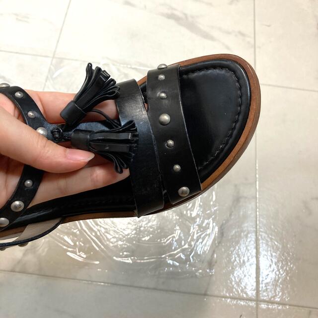 サンテボレッラ　スタッズ　フリンジ　サンダル レディースの靴/シューズ(サンダル)の商品写真