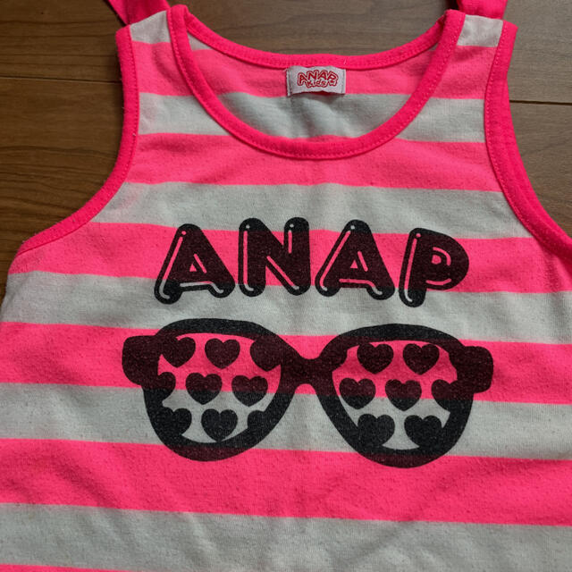 ANAP Kids(アナップキッズ)のANAP Kids タンクトップ 蛍光ピンク 100㎝ キッズ/ベビー/マタニティのキッズ服女の子用(90cm~)(Tシャツ/カットソー)の商品写真