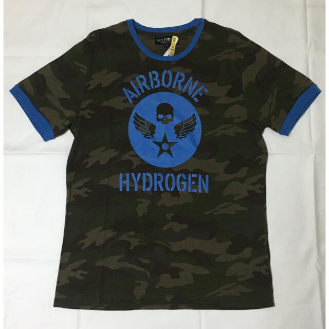 HYDROGEN(ハイドロゲン)のハイドロゲン　Tシャツ　迷彩　骸骨　スカル　ドクロ　カーキ　メンズ メンズのトップス(Tシャツ/カットソー(半袖/袖なし))の商品写真