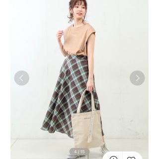 ナチュラルクチュール(natural couture)のnaturalcoutureチェックロングスカート(ロングスカート)