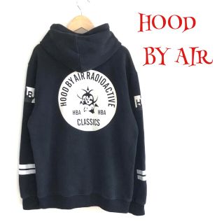 フードバイエアー(HOOD BY AIR.)の【希少】❤️HOOD BY AIR❤️ パーカー 黒〈L〉HBA 春 夏(パーカー)