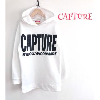 【超人気】❤️CAPTURE❤️ パーカー 白 〈L〉 春 キャプチャー 美品(パーカー)