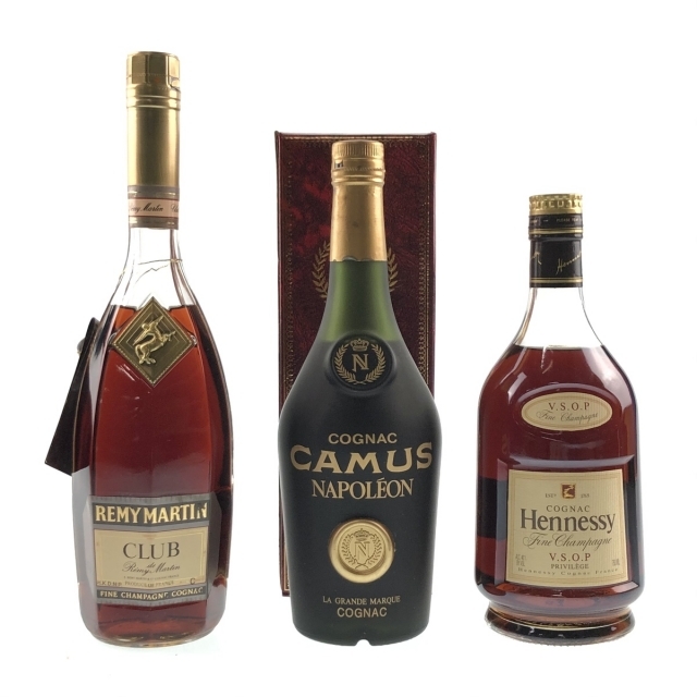 3本 REMY MARTIN CAMUS Hennessy コニャック