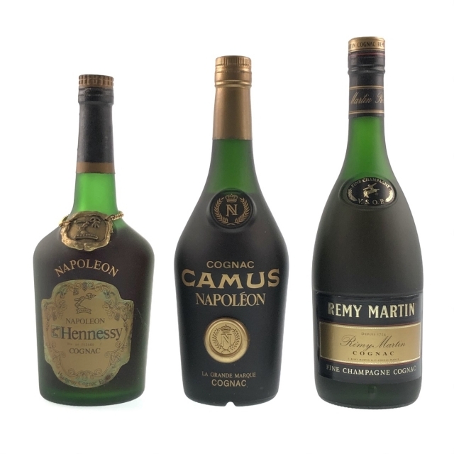 3本 Hennessy CAMUS REMY MARTIN コニャックバイセルブランデーセット