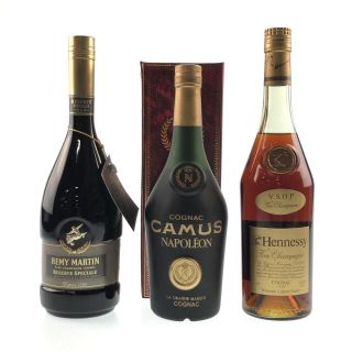 3本 REMY MARTIN CAMUS Hennessy コニャック(ウイスキー)