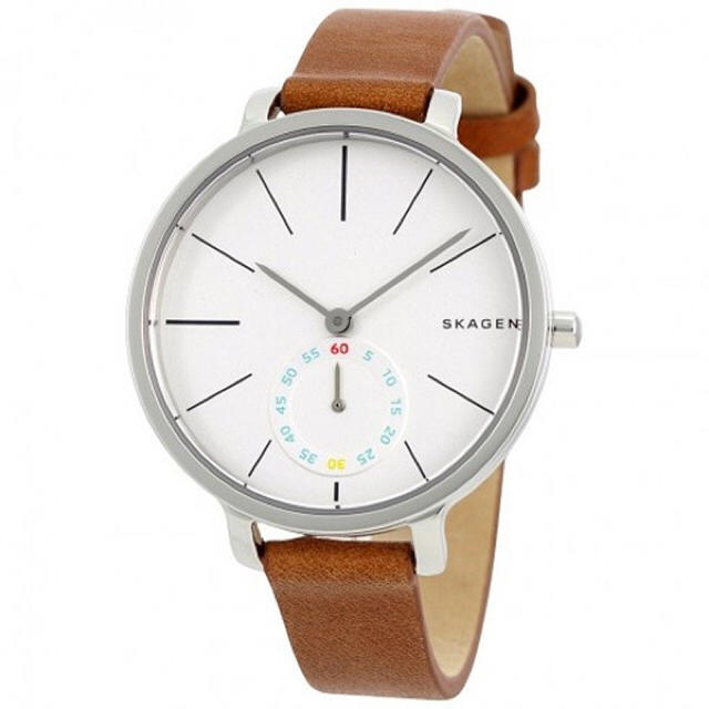 8mm文字盤色新品 SKAGEN レディース 腕時計 SKW2434 ライトブラウンレザー