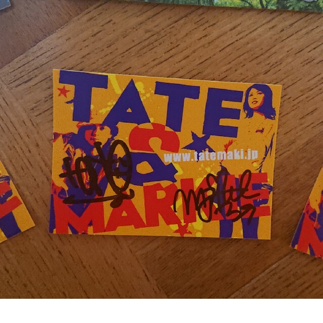 TAKE & MARKIE ステッカーセット(サイン入り) エンタメ/ホビーのタレントグッズ(ミュージシャン)の商品写真