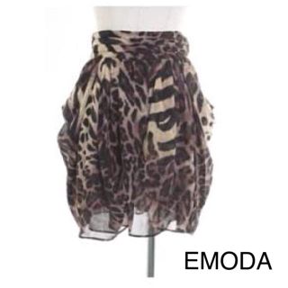 エモダ(EMODA)の▶︎EMODA レオパード柄シフォンスカート(ミニスカート)